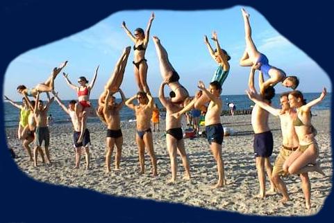 Akro am Strand